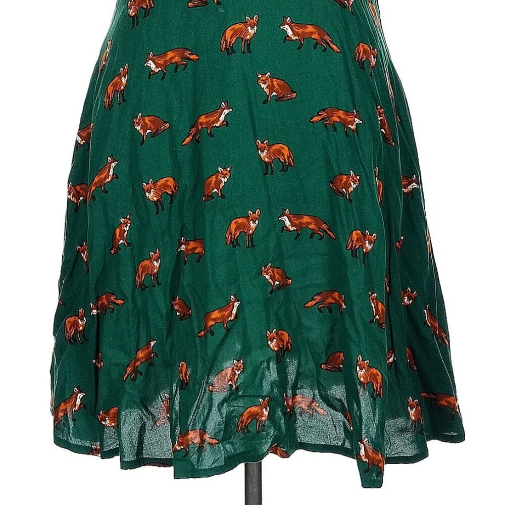 NWOT Hell Bunny Fox Dress in Green. - Picture 4 of 5